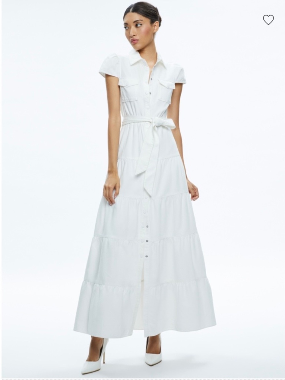 Alice + Olivia MIRANDA MAXI DENIM DRESS